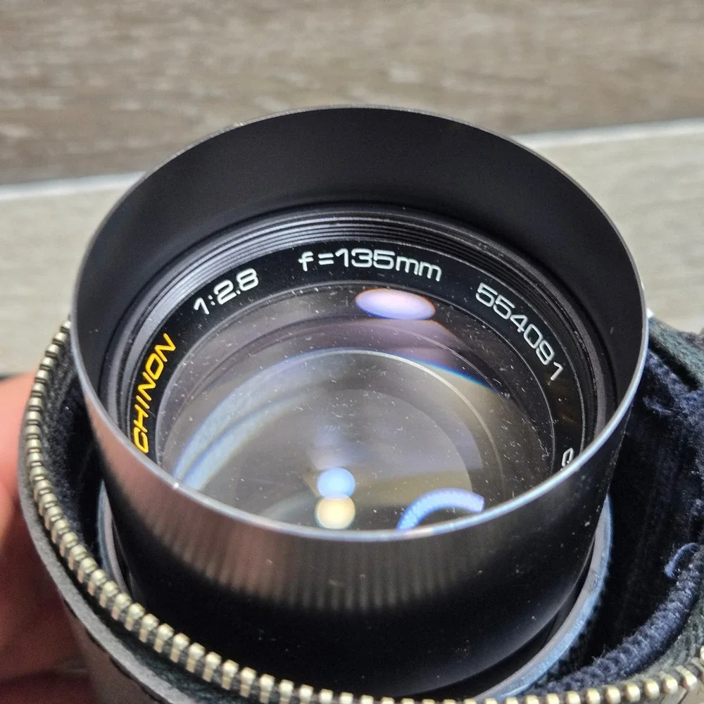 Chinon CS 35mm SLR Camera Kit w/ Lens Flash Case Extra Lens Vintage